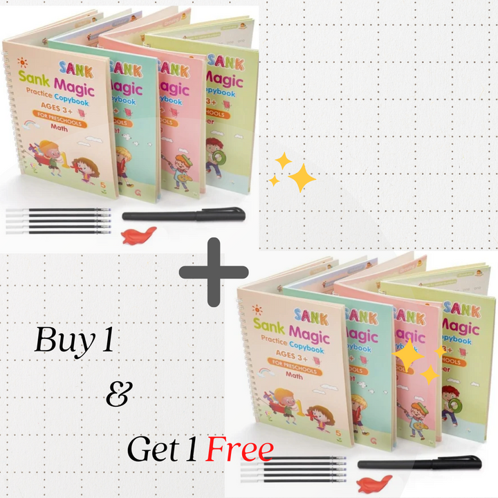 Kids Reusable Practice Book Tracing Book for Preschoolers with Pen